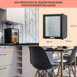 MKS-12 Minibar 24 Liter Klasse E Schwarz Glas 0dB 12 MKS-12 Minibar 24 Liter Klasse E Schwarz Glas 0dB -Klarstein 10005439 DE 0006 usp