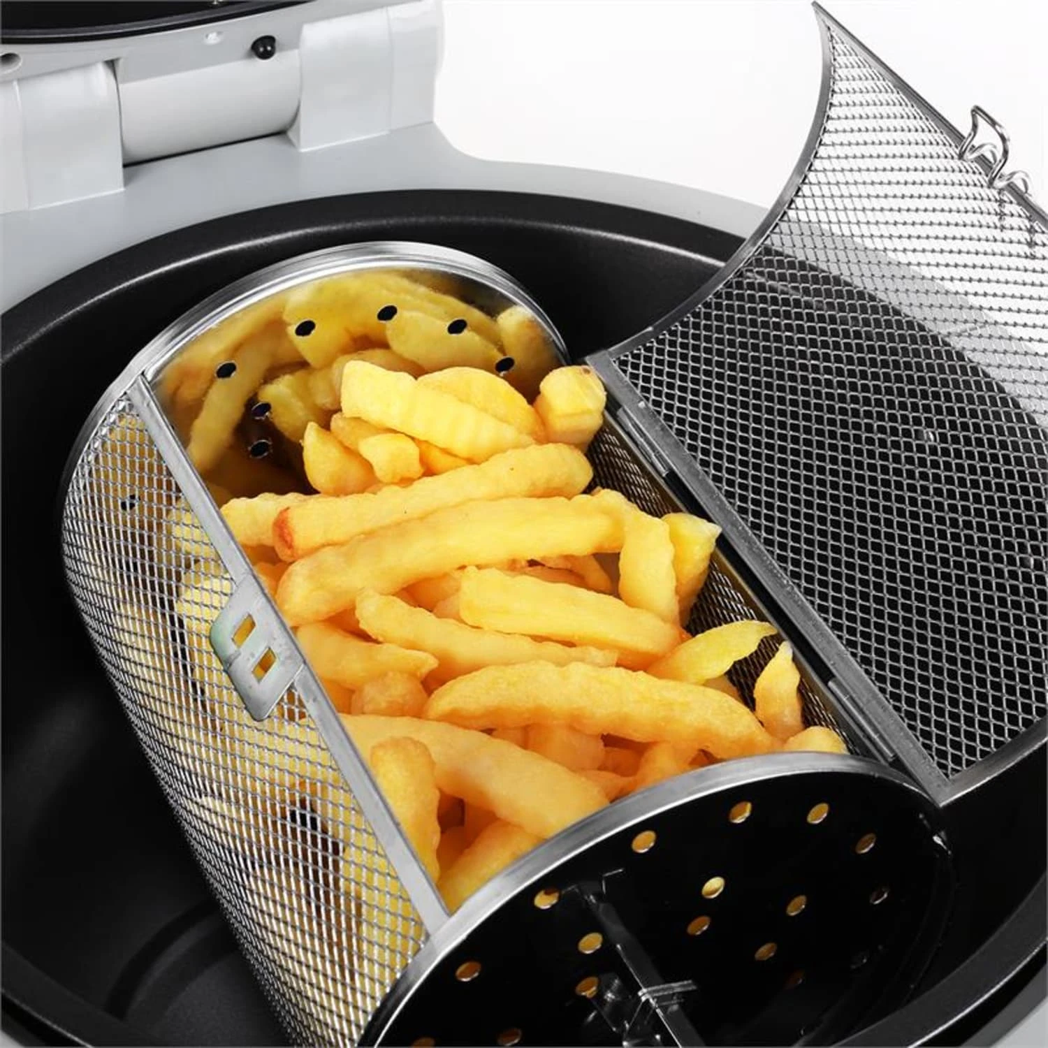 VitAir Heißluftfritteuse Schwarz 1400W Grillen Backen 9 Liter – Bild 7