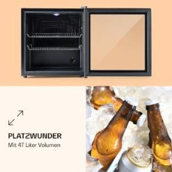 Beersafe L Kühlschrank 47 Liter 2 Böden Panoramaglastür Edelstahl -Klarstein 10027671 de 0004 logo