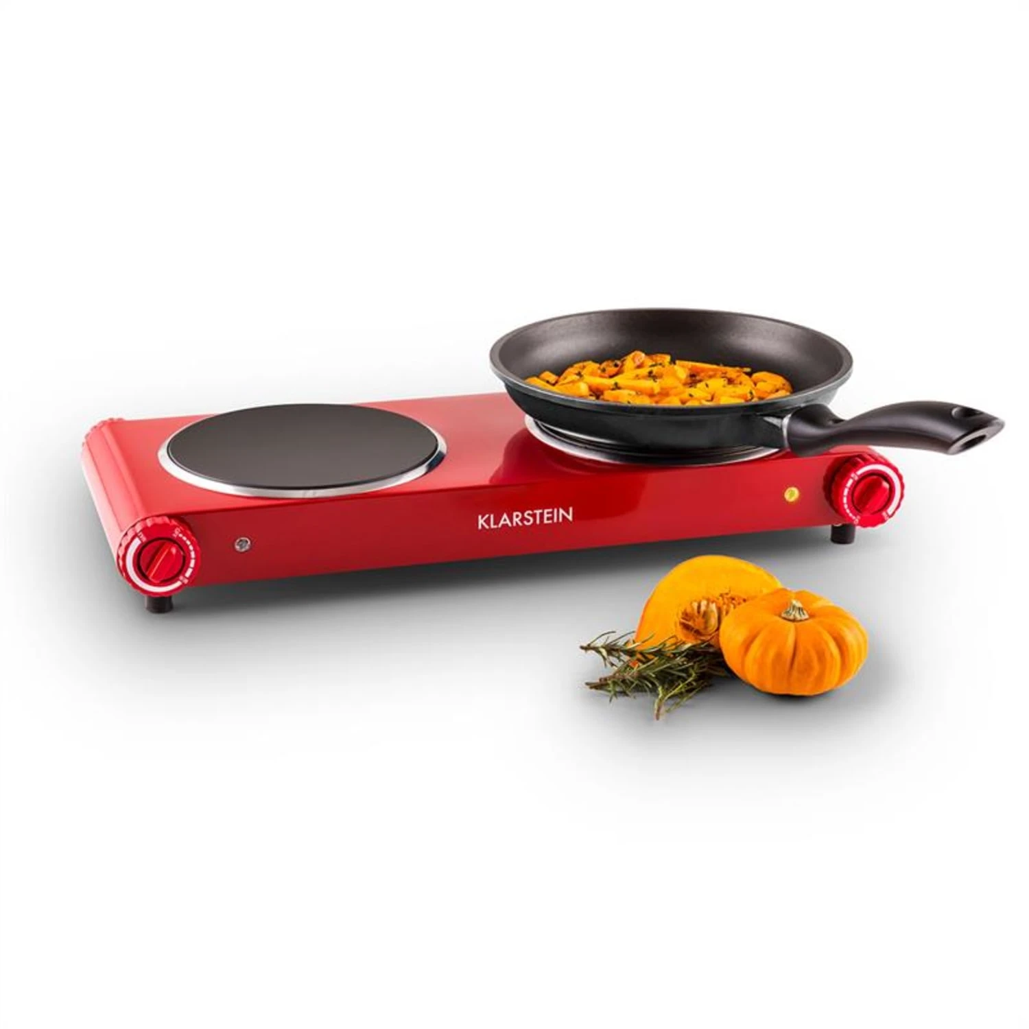 Captain Cook² Doppel-Kochplatte Infrarot 2400W Edelstahl Rot 1 Captain Cook² Doppel-Kochplatte Infrarot 2400W Edelstahl Rot