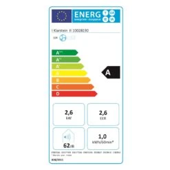 Metrobreeze 9 New York City Mobile Klimaanlage 3-in-1 -Klarstein 10028190 energy label