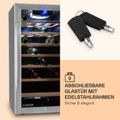 Vinamour 26 Uno Weinkühlschrank 26 Flaschen 88 Liter Edelstahl LED -Klarstein 10028491 de 0004 logo