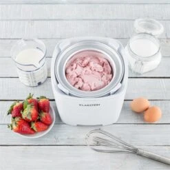 Creamberry Eiscremebereiter Flaschenkühler Frozen Yogurt 1,5l Weiß -Klarstein 10028925 yy 0004 ambient Klarstein Creamberry Eisbereiter reedit