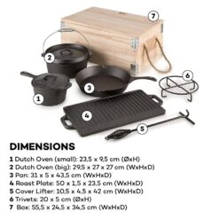 Hotrod Masterplan Dutch Oven Set 7-teilig BBQ Topfset Gusseisen 15 Hotrod Masterplan Dutch Oven Set 7-teilig BBQ Topfset Gusseisen -Klarstein 10029164 yy 0008 logo