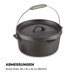 Hotrod 85 Dutch Oven BBQ-Topf 9 Qt / 8,5 Liter Gusseisen Schwarz 15 Hotrod 85 Dutch Oven BBQ-Topf 9 Qt / 8,5 Liter Gusseisen Schwarz -Klarstein 10029167 de 0008 logo
