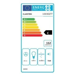 Secret Service Deckenhaube Dunstabzugshaube 220W Touch Glas LED -Klarstein 10030277 energy label