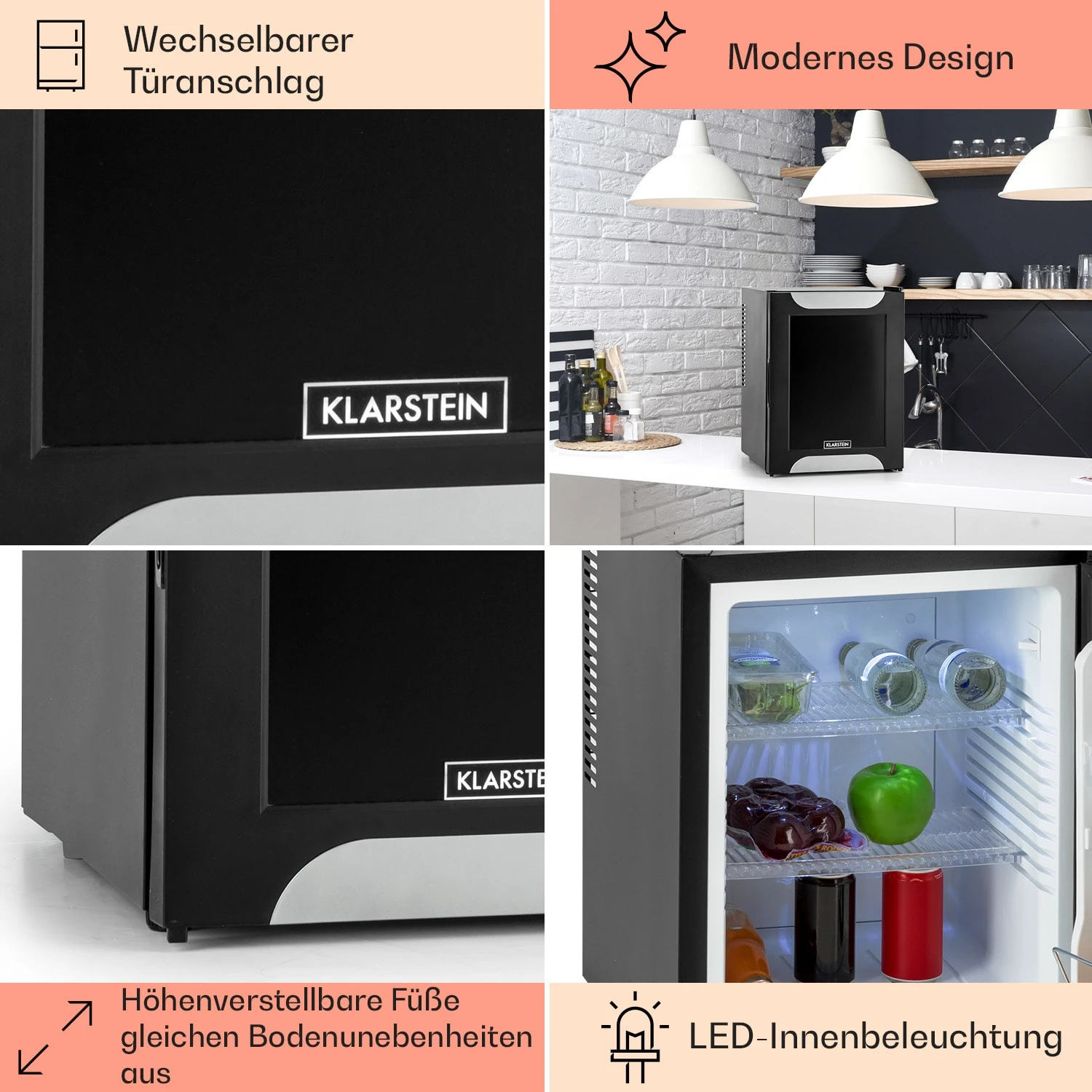 Happy Hour 33 Minibar 33L 5-15°C EEK G 25dB LED-Licht 5 Happy Hour 33 Minibar 33L 5-15°C EEK G 25dB LED-Licht – Bild 5