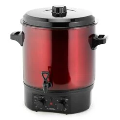 Biggie Einkochautomat Edelstahl 27 Liter 2000W Timer Rot -Klarstein 10030585 yy 0004 front Klarstein Biggie Einkochautomat 27 Liter rot