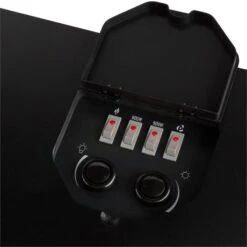 Klarstein Castillo Kaminheizung 1000/2000W Halogen-Beleuchtung -Klarstein 10030731 yy 0004 detail Klarstein Castillo Kaminheizung schwarz