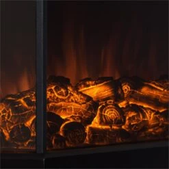 Klarstein Castillo Kaminheizung 1000/2000W Halogen-Beleuchtung -Klarstein 10030731 yy 0005 detail Klarstein Castillo Kaminheizung schwarz