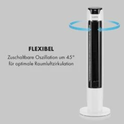 Empire State Turmventilator 37 W Luftdurchsatz: 2200 M³/h Oszillation 10 Empire State Turmventilator 37 W Luftdurchsatz: 2200 M³/h Oszillation -Klarstein 10030980 de 0003 logo