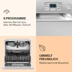 Amazonia 8 Geschirrspülmaschine 1620 Watt 8 Maßgedecke 49 DB Aquastop 10 Amazonia 8 Geschirrspülmaschine 1620 Watt 8 Maßgedecke 49 DB Aquastop -Klarstein 10031524 de 0004 logo