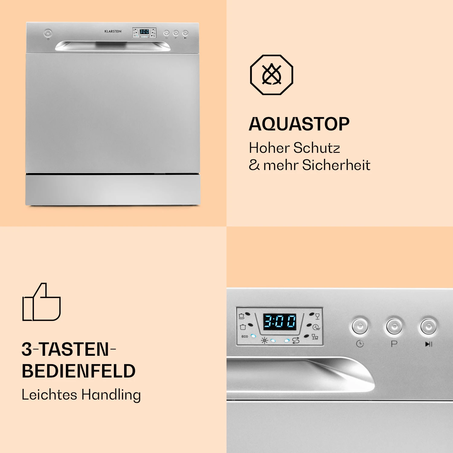 Amazonia 8 Geschirrspülmaschine 1620 Watt 8 Maßgedecke 49 DB Aquastop 5 Amazonia 8 Geschirrspülmaschine 1620 Watt 8 Maßgedecke 49 DB Aquastop – Bild 5