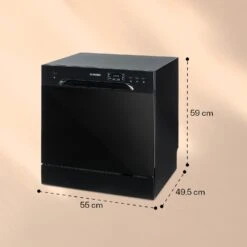 Amazonia 8 Geschirrspülmaschine 1620 Watt 8 Maßgedecke 49 DB Aquastop -Klarstein 10031525 yy 0006 logo