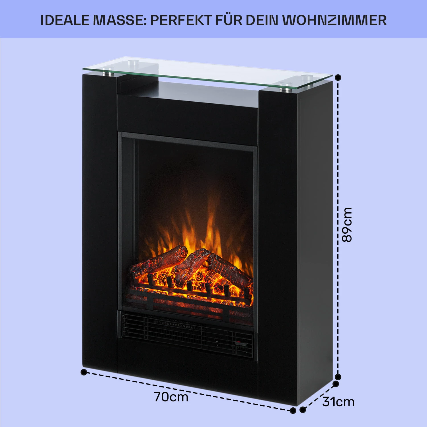 Studio 5 Elektrischer Kamin Heizlüfter 900/1800 W Fernbedienung 5 Studio 5 Elektrischer Kamin Heizlüfter 900/1800 W Fernbedienung – Bild 5