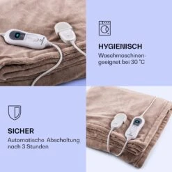 Dr. Watson XXL Heizdecke 3 Stufen Waschbar 200x180cm Mikroplüsch 8 Dr. Watson XXL Heizdecke 3 Stufen Waschbar 200x180cm Mikroplüsch -Klarstein 10031580 de 0004 logo