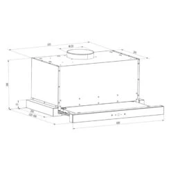 Vinea Unterbau-Dunstabzugshaube Flachschirmhaube 60cm Schwarz -Klarstein 10031681 yy 0007 detail Klarstein Vinea Unterbau Dunstabzugshaube schwarz