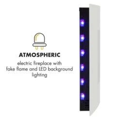 Lausanne Elektrischer Kamin 1000 Oder 2000 Watt 7 Verschiedene Hintergrundfarben Aus Glas -Klarstein 10031843 yy 0004 logo Klarstein Lausanne Elektrischer Kamin weiss