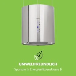 Barett Inselabzugshaube Ø35cm Umluft 558 M³/h LED Aktivkohlefilter -Klarstein 10032301 de 0006 logo