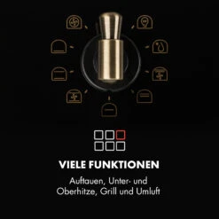 Victoria Einbaubackofen Retro-Design 9 Funktionen 50-250°C Schwarz 13 Victoria Einbaubackofen Retro-Design 9 Funktionen 50-250°C Schwarz -Klarstein 10032460 de 0004 logo