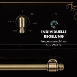 Victoria Einbaubackofen Retro-Design 9 Funktionen 50-250°C Schwarz 14 Victoria Einbaubackofen Retro-Design 9 Funktionen 50-250°C Schwarz -Klarstein 10032460 de 0005 logo