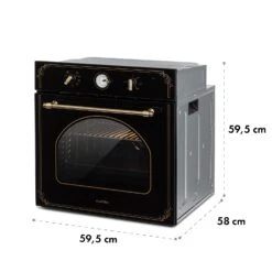 Victoria Einbaubackofen Retro-Design 9 Funktionen 50-250°C Schwarz 17 Victoria Einbaubackofen Retro-Design 9 Funktionen 50-250°C Schwarz -Klarstein 10032460 yy 0008 logo