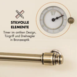 Victoria Einbaubackofen Retro-Design 9 Funktionen 50-250°C Elfenbein 15 Victoria Einbaubackofen Retro-Design 9 Funktionen 50-250°C Elfenbein -Klarstein 10032485 de 0006 logo