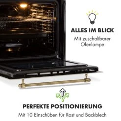 Victoria Einbaubackofen Retro-Design 9 Funktionen 50-250°C Elfenbein 16 Victoria Einbaubackofen Retro-Design 9 Funktionen 50-250°C Elfenbein -Klarstein 10032485 de 0007 logo