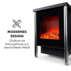 Copenhagen Elektrischer Kamin 950/1900W Thermostat Glasfront -Klarstein 10032588 de 0006 logo