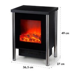 Copenhagen Elektrischer Kamin 950/1900W Thermostat Glasfront -Klarstein 10032588 yy 0008 logo Klarstein Copenhagen Elektrischer Kamin schwarz