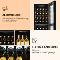 Shiraz 39 Duo Weinkühlschrank 2 Zonen 105l 39 Flaschen -Klarstein 10032661 de 0006 logo