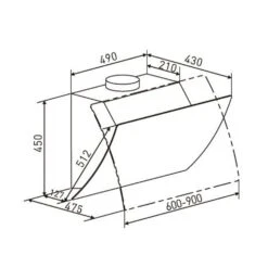 Annabelle 90 Dunstabzugshaube Glas 595 M³/h Touch-Armatur Schwarz -Klarstein 10032683 yy 0009 logo