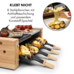 Chateaubriand Nuovo Raclette 1200W Aluminium / Stein 8 Personen Holz -Klarstein 10032729 de 0004 logo