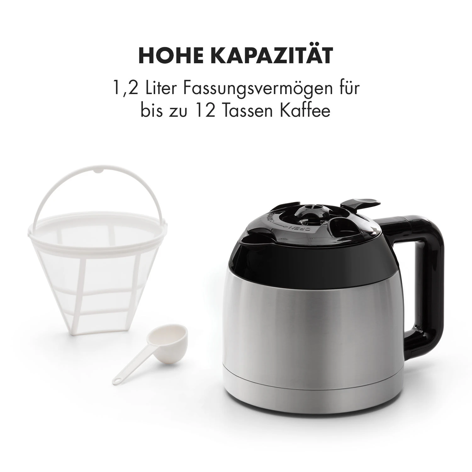 Kaffeemaschine Arabica 800W EasyTouch Control Silber/schwarz 6 Kaffeemaschine Arabica 800W EasyTouch Control Silber/schwarz – Bild 6