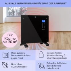 Norderney Konvektions-Heizgerät Thermostat Timer 1000W 20m² 11 Norderney Konvektions-Heizgerät Thermostat Timer 1000W 20m² -Klarstein 10032787 de 0004 usp