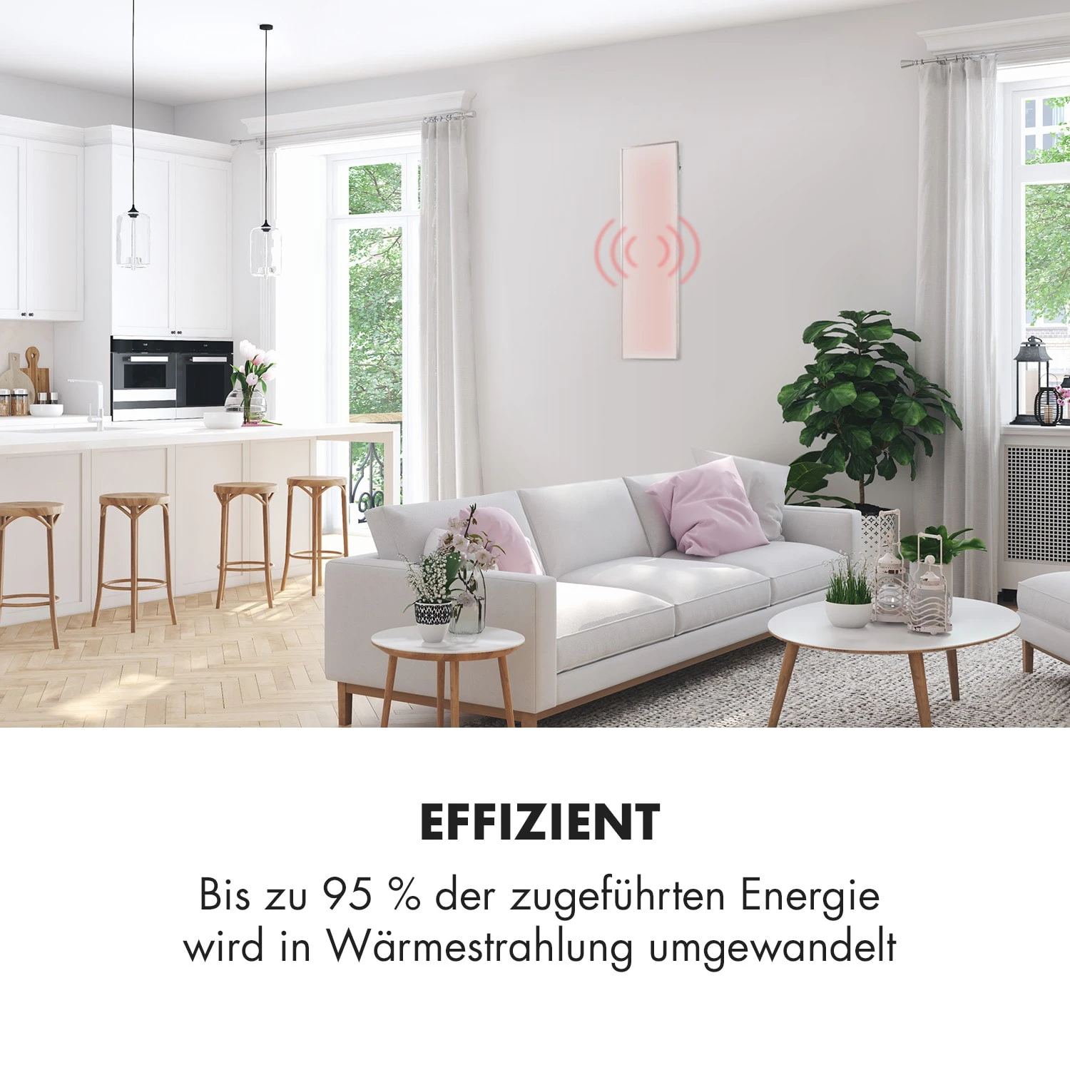 Wonderwall 30 Infrarotheizung 30x100cm 300W Wochentimer IP24 2 Wonderwall 30 Infrarotheizung 30x100cm 300W Wochentimer IP24 – Bild 2