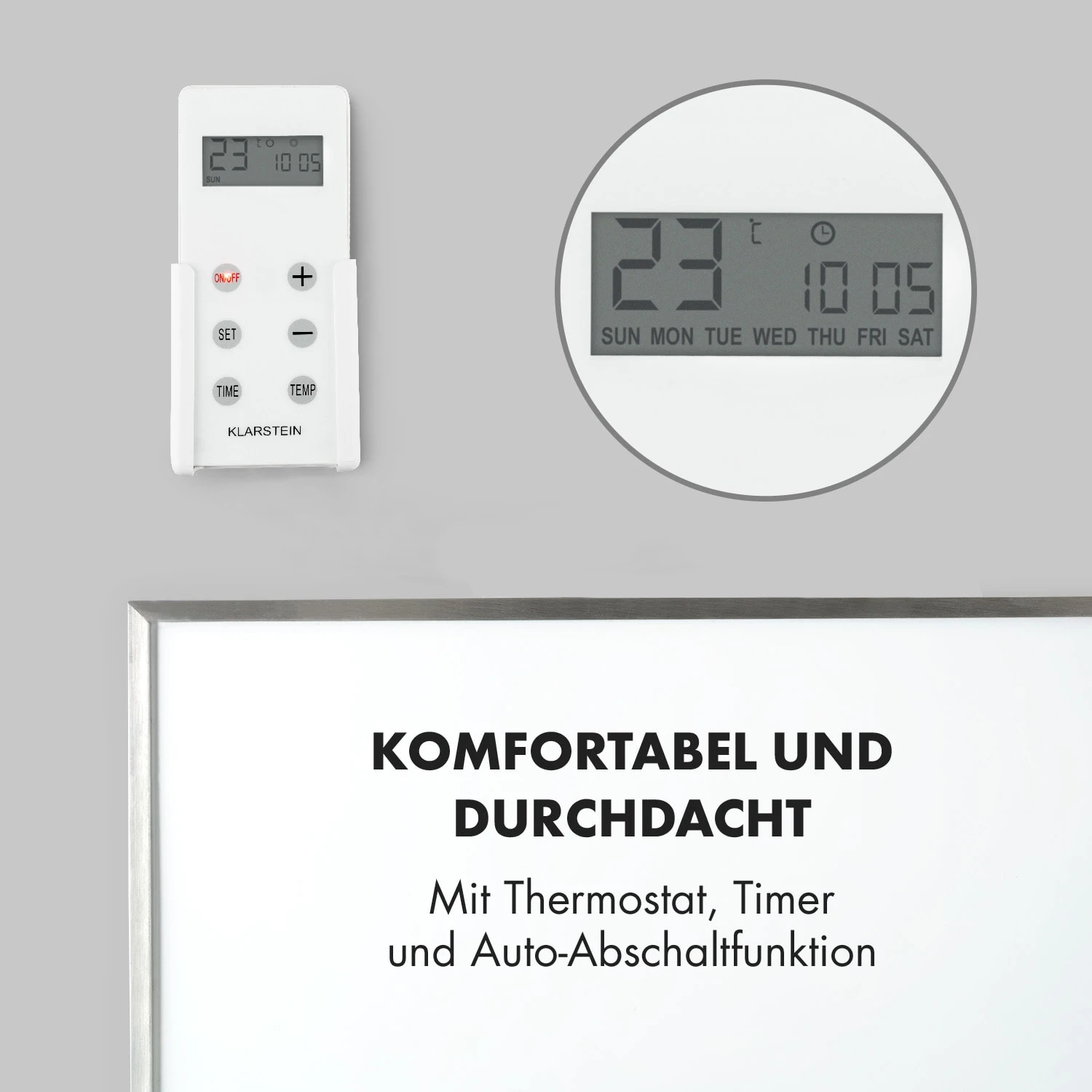 Wonderwall 30 Infrarotheizung 30x100cm 300W Wochentimer IP24 6 Wonderwall 30 Infrarotheizung 30x100cm 300W Wochentimer IP24 – Bild 6