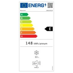 Garfield Eco Mini-Gefrierschrank 4-Sterne 34 Liter Kompakt -Klarstein 10032853 energy label