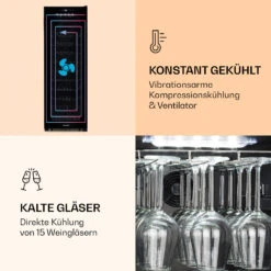 Bellevin 62 Weinkühlschrank 56 Flaschen 5-20°C EEC G 12 Bellevin 62 Weinkühlschrank 56 Flaschen 5-20°C EEC G -Klarstein 10032923 de 0005 logo