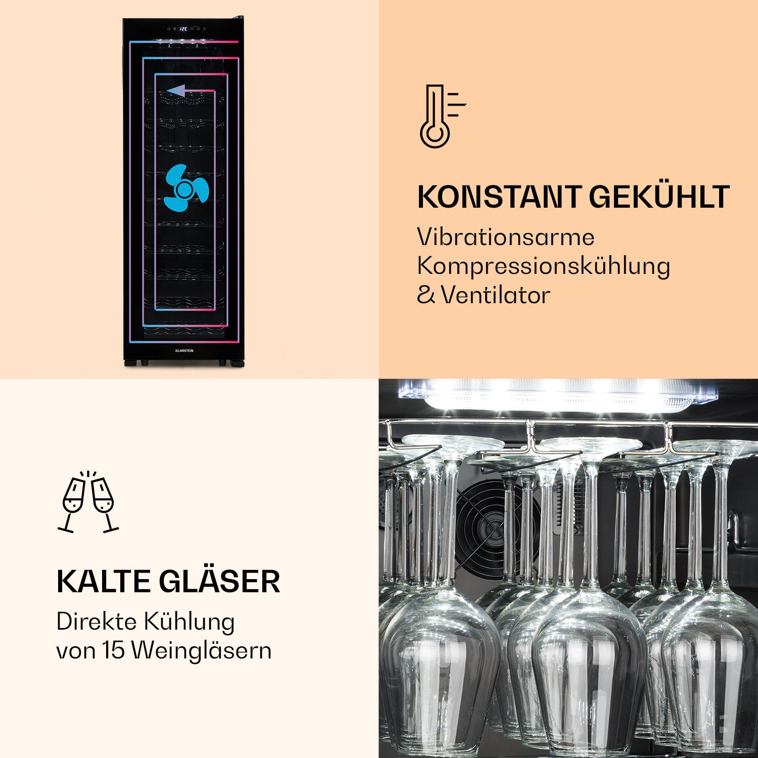 Bellevin 62 Weinkühlschrank 56 Flaschen 5-20°C EEC G 5 Bellevin 62 Weinkühlschrank 56 Flaschen 5-20°C EEC G – Bild 5