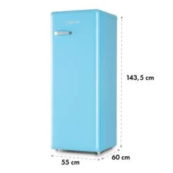 Irene XL Vollraumkühlschrank 240 Liter Retro-Design -Klarstein 10032979 yy 0006 logo freezer blue