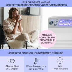 Hot Spot Slimcurve Heizgerät 80x40cm 40m² 2000W 5-40°C LED IP24 Weiß 9 Hot Spot Slimcurve Heizgerät 80x40cm 40m² 2000W 5-40°C LED IP24 Weiß -Klarstein 10033016 de 0003 usp