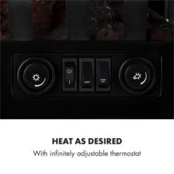 Innsbruck Elektrischer Kamin 1000/2000W Thermostat -Klarstein 10033092 yy 0004 logo Electric Fireplace Black YH15