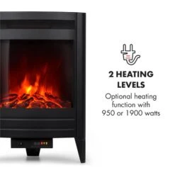 Vienna Elektrischer Eckkamin 1900W Wochentimer Fernbedienung 9 Vienna Elektrischer Eckkamin 1900W Wochentimer Fernbedienung -Klarstein 10033112 yy 0003 logo Electric Fireplace With log LED flame