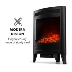 Vienna Elektrischer Eckkamin 1900W Wochentimer Fernbedienung 12 Vienna Elektrischer Eckkamin 1900W Wochentimer Fernbedienung -Klarstein 10033112 yy 0006 logo Electric Fireplace With log LED flame