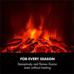 Vienna Elektrischer Eckkamin 1900W Wochentimer Fernbedienung 13 Vienna Elektrischer Eckkamin 1900W Wochentimer Fernbedienung -Klarstein 10033112 yy 0007 logo Electric Fireplace With log LED flame