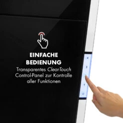 Mirage 60 Dunstabzugshaube 550m³/h Touch-Panel RGB-Ambiente-Licht Glas -Klarstein 10033116 de 0008 logo