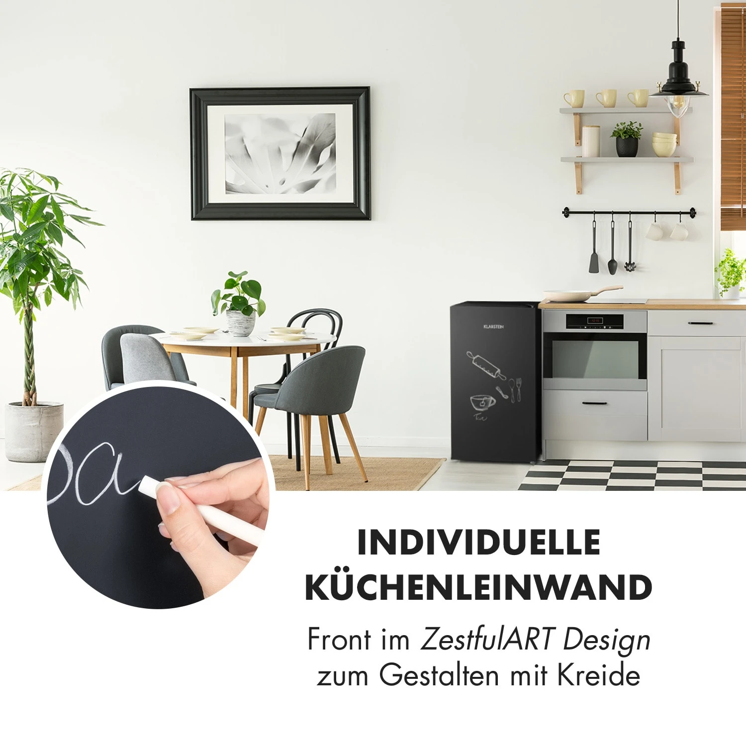 Miro Kühlschrank Beschreibbare Front 91l Crisper-Fach 2 Miro Kühlschrank Beschreibbare Front 91l Crisper-Fach – Bild 2