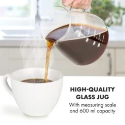 Craft Coffee Waage Timer Glaskanne Filteraufsatz 600ml Schwarz/weiß -Klarstein 10033182 yy 0007 logo Klarstein craft coffee Waage Kaffeebereiter schwarz weiss