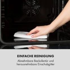 Kalahari Elektrischer Einbaubackofen 2300W 7 Funktionen Schwarz -Klarstein 10033187 de 0003 logo